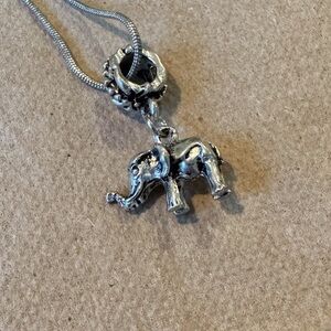 Silver Elephant Pendant Necklace